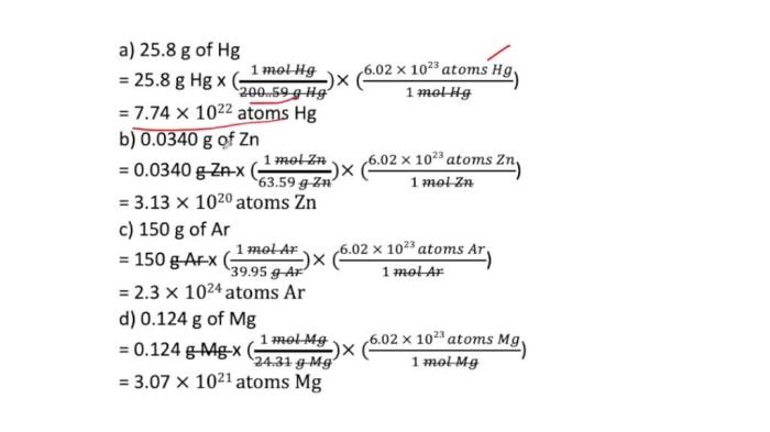 How many atoms are in 195 g of calcium