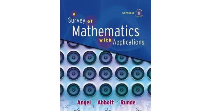 A survey of mathematics with applications 11th edition answer key