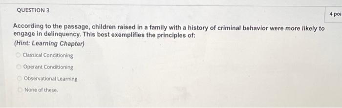 Which of the following best exemplifies classical conditioning